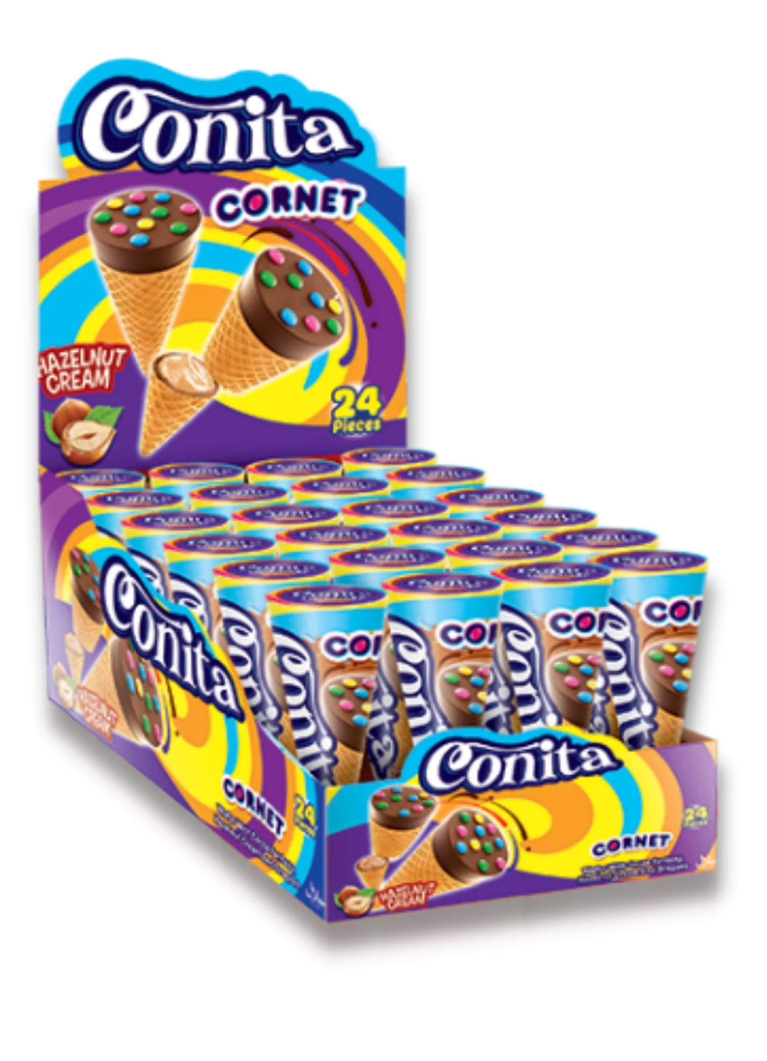 Hazelnut Chocolate Filled Cones