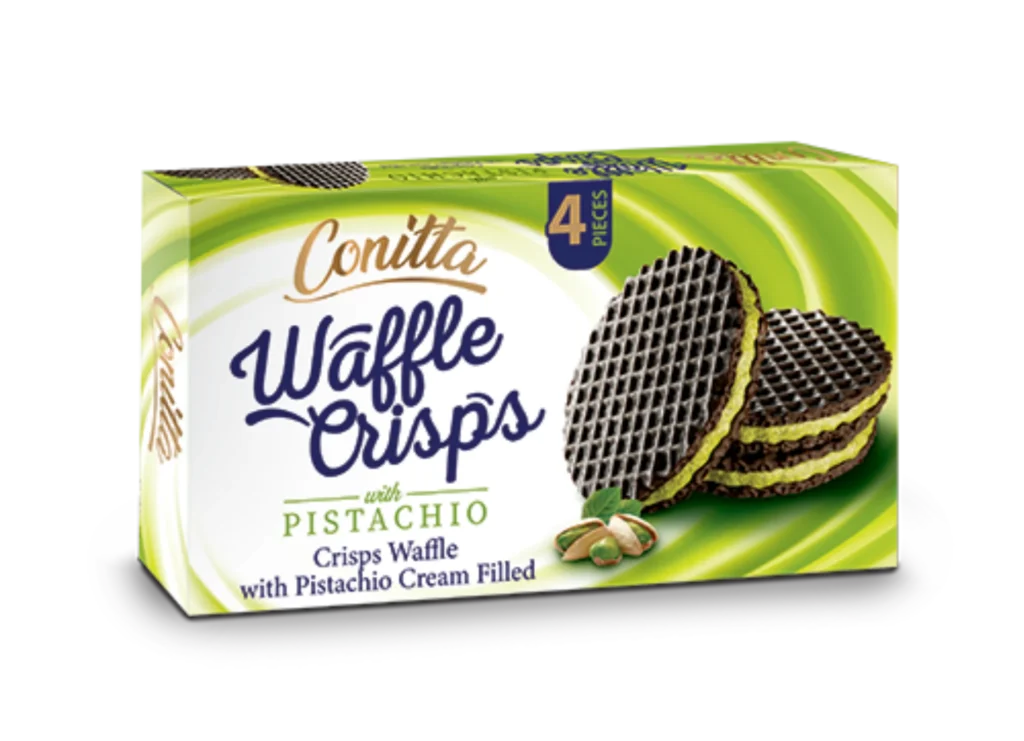 Conitta - Pistachio Cream Filled Chocolate Waffle Crisps by Most Food