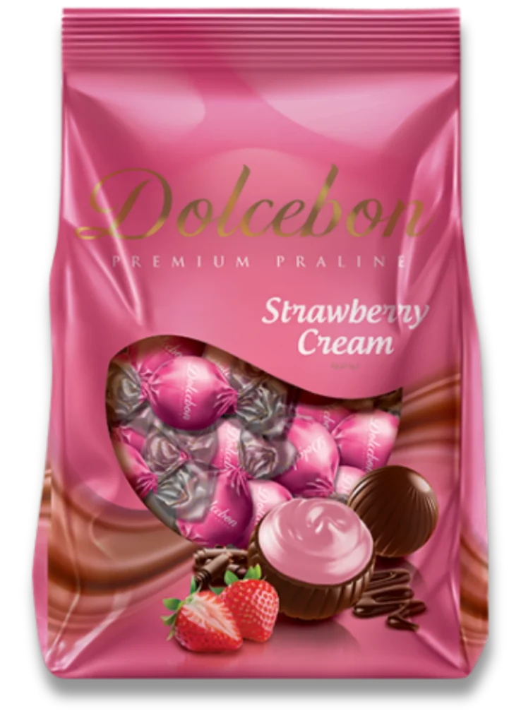 Dolcebon - Strawberry Cream Filled Premium Praline 1 kg Pack For Serving by Most Food