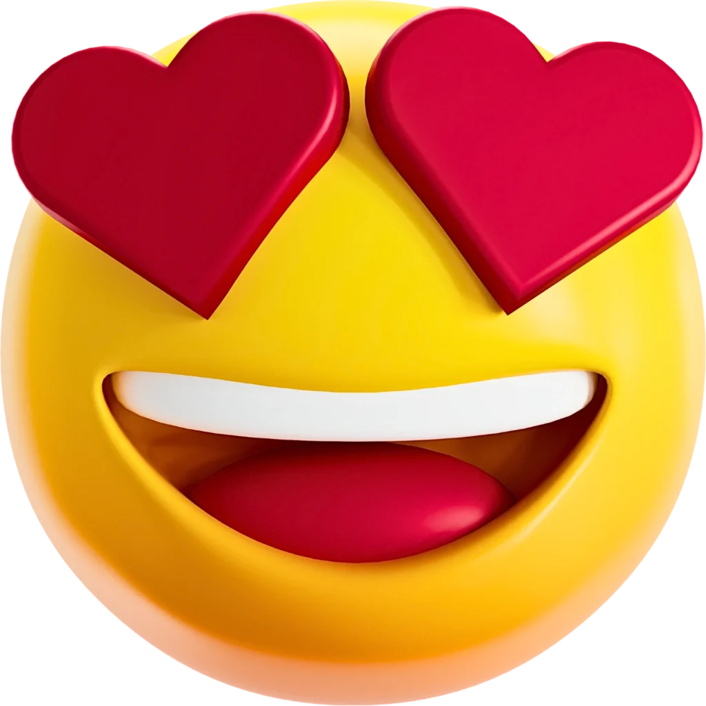 Heart Eyes Emoji - by Brandicate