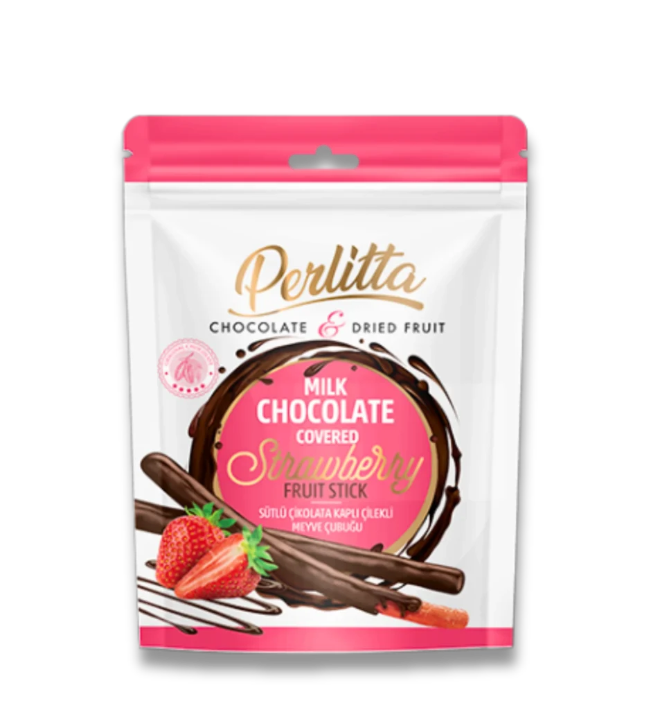 Perlitta - Milk Chocolate Covered Strawberry Fruit Stick by Most Food