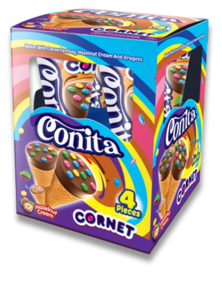 Conita Hazelnut Cream Filled Mini Chocolate Cornet - Multipack by Most Food