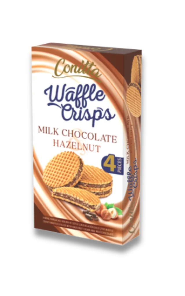 Conitta Milk Chocolate Hazelnut Filled Waffle Crisps - Most Food