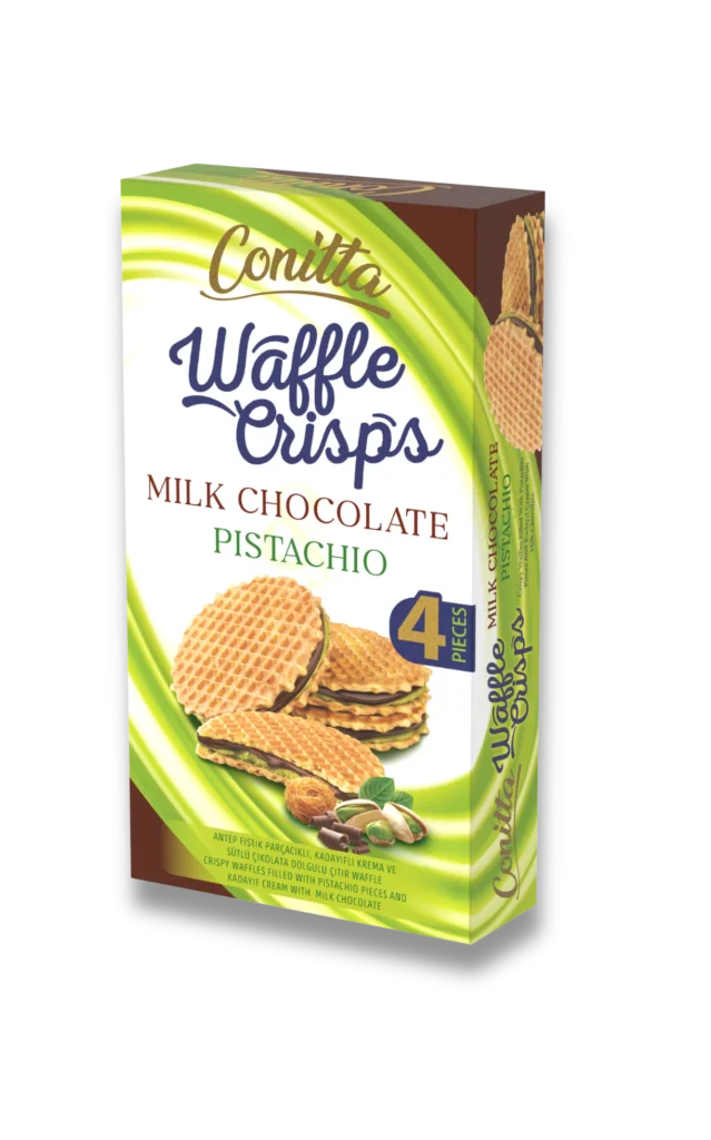Conitta Pistachio Cream Filled Waffle Crisps - Most Food