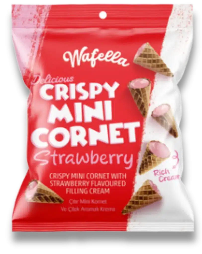 Wafella - Strawberry Cream Filled Crispy Mini Cornet by Most Food
