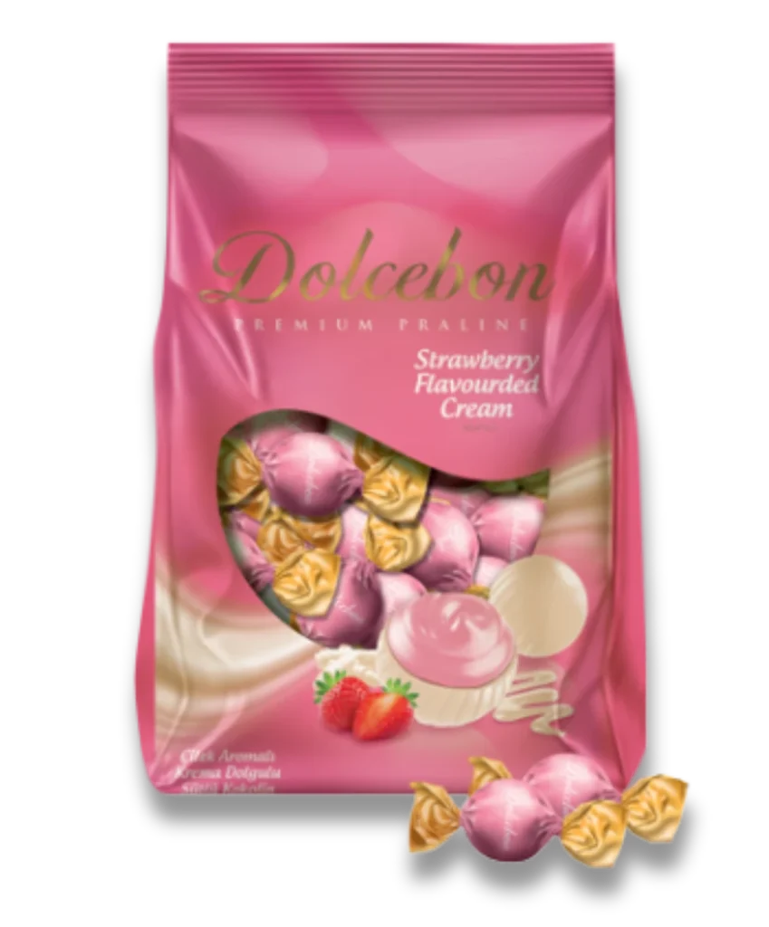 Dolcebon - Strawberry Cream Filled Premium Praline 1 kg Pack For Serving by Most Food